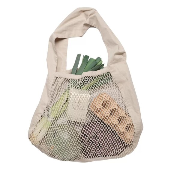 Scandinavian Net Shoulder Bag - Clay - Mesh Bag Big - Organic Cotton NWT Unisex - Picture 12 of 14